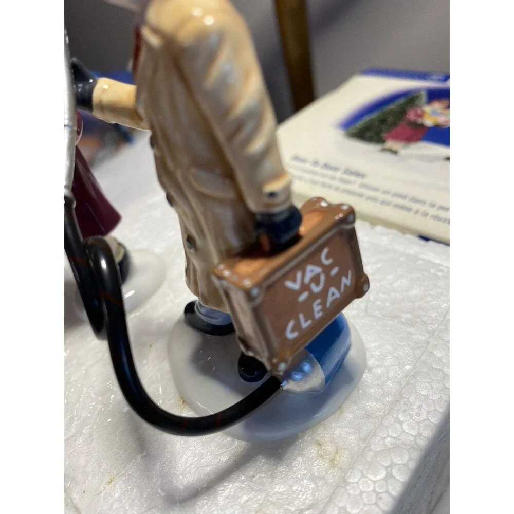Dept 56 Door To Door Sales Vacuum Snow Village Figurines Accessory With Box